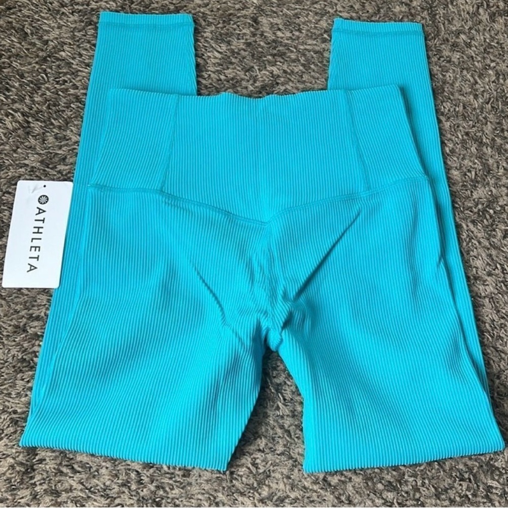 Athleta Blue High-Waisted Leggings - Picture 2 of 4